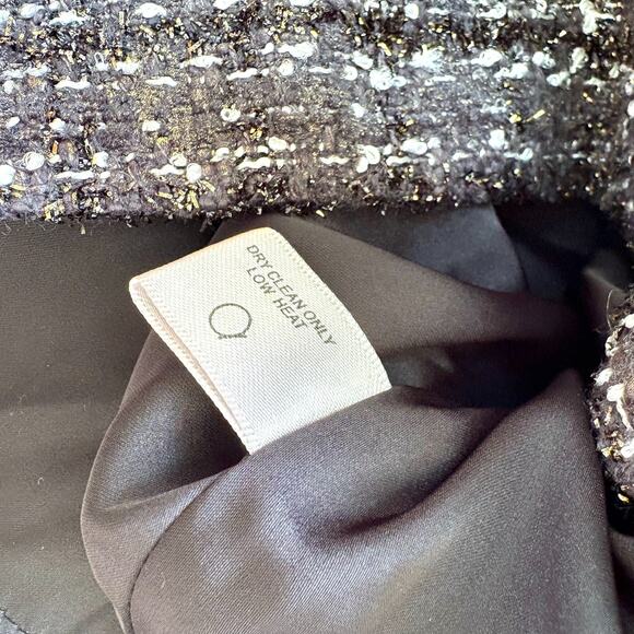 Boston Proper Tweed Jewel Sleeveless Shift‎ Dress | Black/Gold 6 - Picture 4 of 11